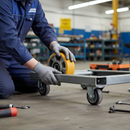 160mm Diameter High-Performance Polyurethane Tyred Wheel with Aluminium Centre