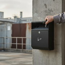 Premium Square Wall Mounted Ashtray Bin - High-Capacity Steel Design for Indoor and Outdoor Use