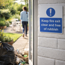 Fire Exit Safety Sign – Rigid Plastic & Vinyl – Indoor/Outdoor Use