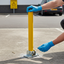 Premium Fold Down Lockable Parking Post with Push Lock Mechanism for Enhanced Security