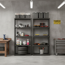 Heavy Duty Plastic Shelving - 1330mm High, 20kg Capacity - Charcoal