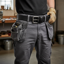 Premium Heavy Duty Buffalo Leather Belt with Robust Metal Buckle for Work and Casual Use