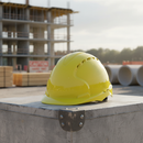 Premium Mid Peak Safety Helmet with Slip Ratchet - Yellow