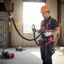 Premium 2m Twin Fall Arrest Lanyard with Internal Energy Absorber and Lightweight Aluminium Hooks