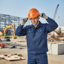 Professional Non-Vented Safety Helmet with Wheel Ratchet - Orange