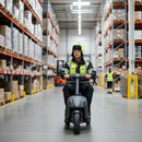 Premium Hi-Vis Yellow Scooter Hat - Warm, Wind-Blocking with Fold-Up Ear Flaps - High-Quality Professional Grade for Industrial and Commercial Appl...