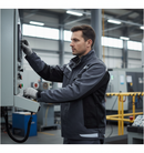 Premium Flame Retardant Anti-Static Jacket with Concealed Closure, Multiple Pockets, and Reflective Striping for Enhanced Safety