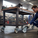 50mm Heavy Duty Braked Swivel Plate Castor Twin Wheel for Easy Mobility