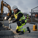 Premium High-Visibility Winter Trousers with Water and Dirt Repellent Material, Pre-Bent Knees and Spacious Pockets