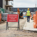 Premium Pedestrians Please Use Other Footpath Sign - 600x450mm Engineer Grade Reflective Metal Safety Sign