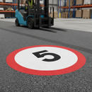 Professional 5mph Speed Limit Roundels - Thermoplastic, Easy Application, Non-Slip, Conforms to BSEN 1871