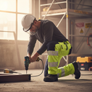 High-Performance Multisafe ARC Flash & Fire Retardant Trousers with Kneepad Pockets - Hi-Vis Yellow/Dark Navy