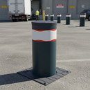 Premium Fixed Bollard with LED Light Crown - Heavy Duty Access Control Solution - High-Quality Professional Grade for Industrial and Commercial App...