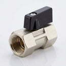 1/4in BSP Female x 1/4in BSP Female Plated Brass Mini Ball Valve (view 2)