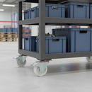 200mm Heavy Duty Braked Swivel Plate Castor with Nylon Wheel