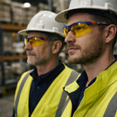 Safety Glasses – Amber – Anti-Scratch & Anti-Mist – Industrial Use