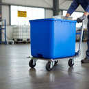 100mm Premium Swivel Plate Castor with Black Elastic and Roller Bearing