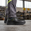 Premium Lowcut Safety Shoe with Fiberglass Toe Cap, ESD Protection, and Slip-Resistant Outsole for Enhanced Comfort and Durability