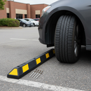 Heavy Duty Rubber Wheel Stop with Fixings for Vehicle Safety