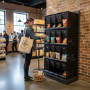 Premium Space-Efficient Crisp Wall Display Stand for Retail Environments with Modular Design and Maximum Visibility