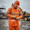 Premium Hi-Vis Orange Lite Rain Suit for Foul Weather Protection
