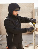 Premium Heavy Duty Hooded Softshell Jacket with Fleece Lining and Multiple Pockets for Versatile Outdoor Use
