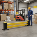 Premium Low-Level Hybrid Barrier Straight Kit for Asset Protection with Flexible Rails for Custom Installations