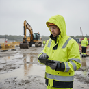 Premium High-Performance Hi-Vis Rain Jacket with Waterproof, Breathable Features and Adjustable Design for Work Assignments