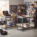 Heavy Duty Workbenches with Adjustable Shelf - 915mm High - 400kg Capacity