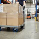 160mm Heavy Duty Swivel Plate Castor with Blue Elastic