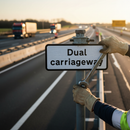 Premium Dual Carriageway Supplementary Plate with Customizable Text Height for Enhanced Roadway Safety