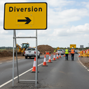 Premium Diversion Rotating Arrow Sign - Adjustable Angle for Traffic Control, 1050x750mm