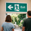 Exit Banner with Running Man – 1270mm x 610mm – PVC – Indoor/Outdoor Use