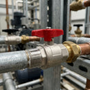 3/4in BSP Male x Female Nickel Plated Brass Ball Valve, 69mm
