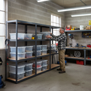 Premium 3x Shelving Unit - 1600mm High - Grey with 12x 60L Plastic Storage Boxes