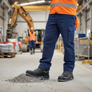 Premium Ankle-High Safety Boots with Water-Repellent Leather Upper and Composite Toe Protector for Optimal Protection