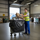 Premium Heavy Duty Refuse Black Sack 457x737x965mm - Pack of 200 for Waste Disposal