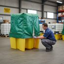 Premium Flexible Cover for IBC Spill Pallet - Rain Protection