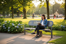 Premium 1.8m Outdoor Bench with Angled Back Support and Customizable Top Caps in Vibrant Colors