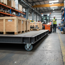 200mm Heavy Duty Fixed Plate Castor with Grey Elastic Tyre and Aluminium Centre