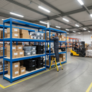 3x Heavy Duty Industrial Shelving - 2440mm High - 400kg Capacity - Melamine - Blue