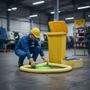 Professional Chemical Wheelie Bin Spill Kit - 120L with Absorbent Materials