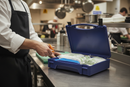 Premium Catering First Aid Kit in Compact Blue Case with Essential Supplies for Kitchen Safety