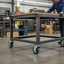 100mm Heavy Duty Fixed Plate Castor with Black Elastic