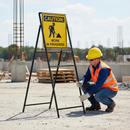 Premium 750mm Square Metal Sign Frame with Long Legs for Enhanced Visibility - High-Quality Professional Grade for Industrial and Commercial Applic...