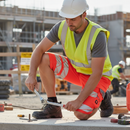 Premium Hi-Vis Red Shorts with Reflective Tape and Stretch Fabric