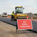 Premium Heavy Duty No Road Markings Metal Sign 1050x750mm - Compliant with Chapter 8 Standards