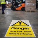 Danger Floor Graphic – 400mm x 600mm – Polycarbonate – Industrial Use