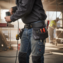 Premium Heavy Duty Leather Belt in Sturdy Buffalo Leather with Robust Metal Buckle for Work and Outdoor Use