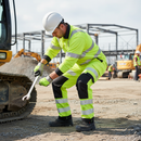 Premium High-Performance Hi-Vis Yellow Stretch Combat Trousers with Knee Pad Slots and Eco-Friendly Design